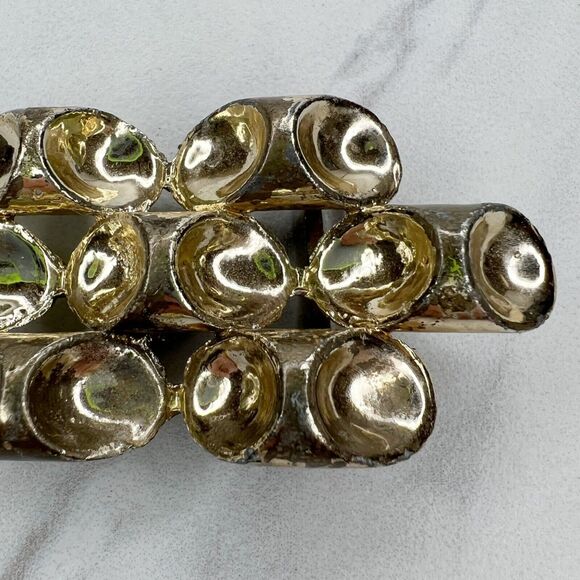 Vintage Gold Tone Abstract Open Back Belt Buckle - Picture 4 of 7